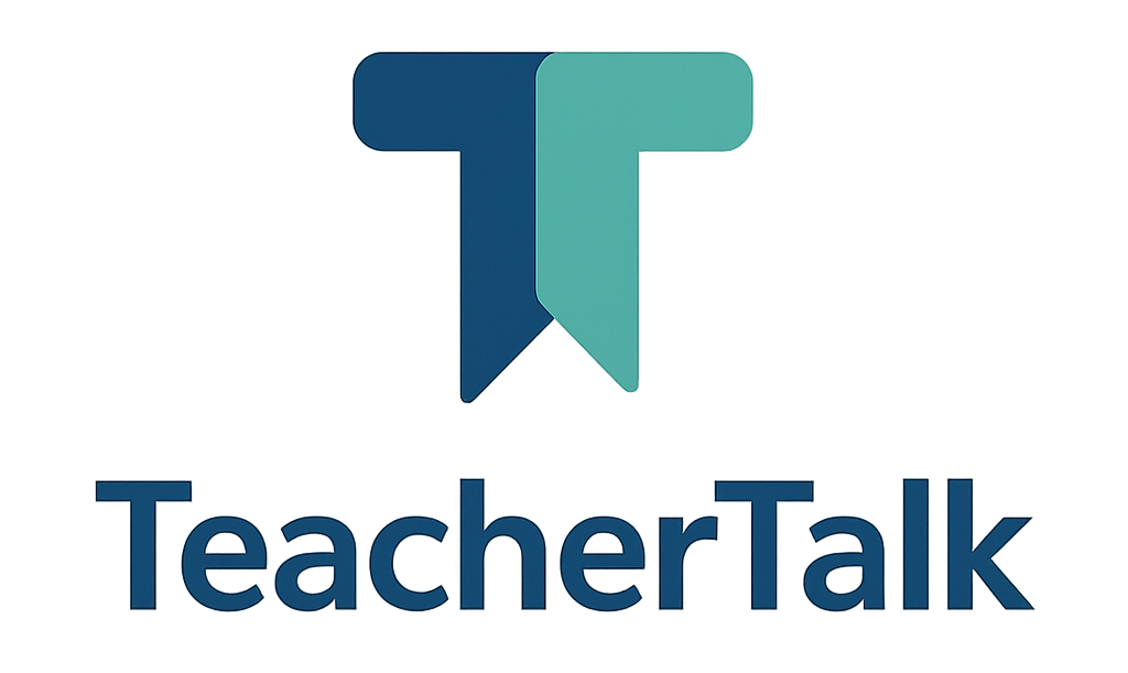 "Teacher Talk logo – empowering educators through shared insight"